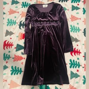 purple velvet rare editions holidays girls dress